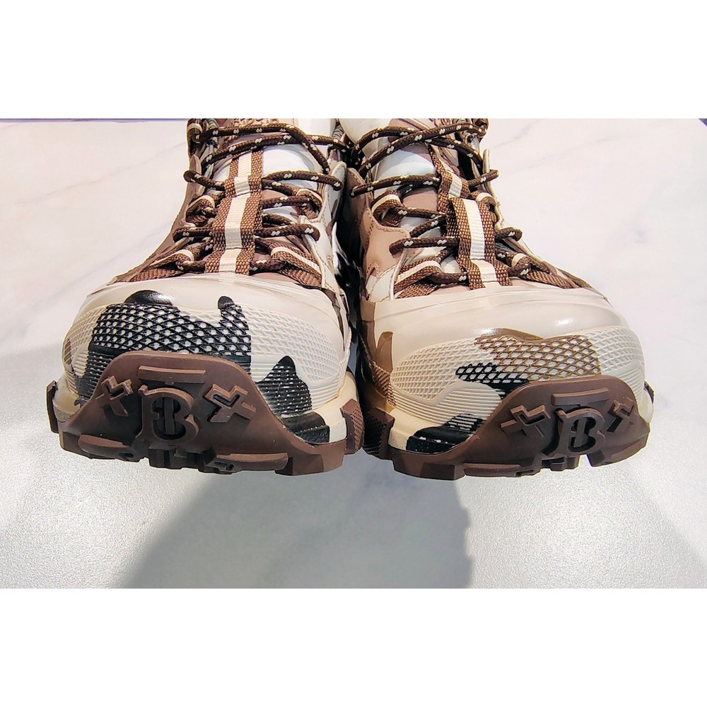 Burberry Camouflage Beige Black Sneakers Arthur Low Top Lace-Up Sz 10 2022 43EU - Picture 11 of 16